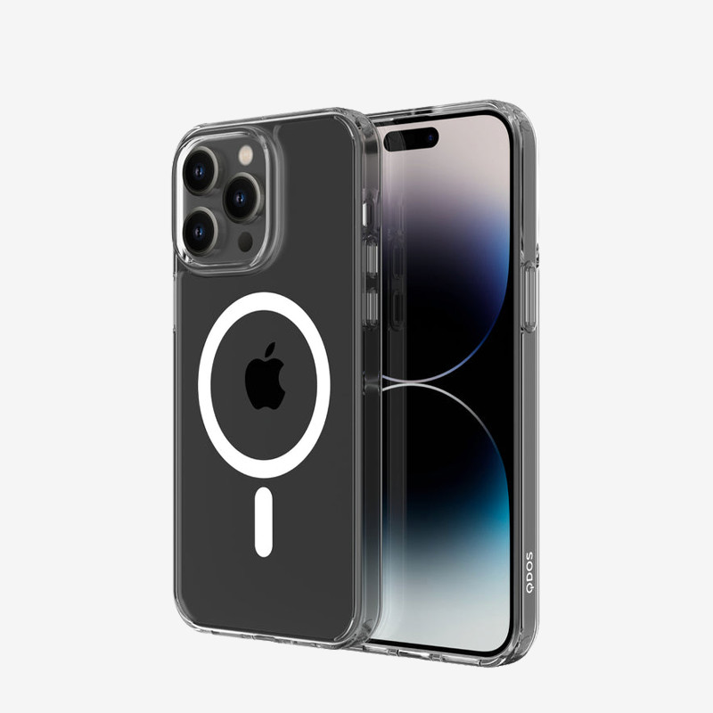 Coque iPhone 14 Pro QDos Hybrid Clear Case avec Snap