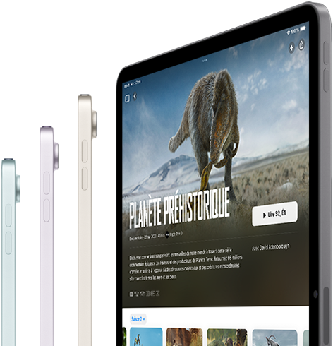iPad Air affichant du contenu en streaming grâce à la connectivité sans fil ultra‑rapide